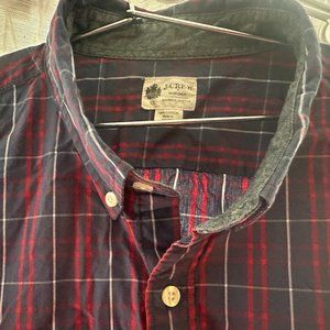 Men's plaid cotton shirt by J Crew